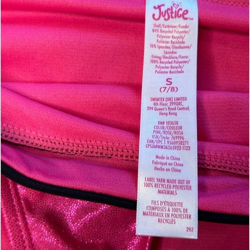 D17.21 Justice Girls Sport Shine Bikini Swimsuit Small - Picture 2 of 3